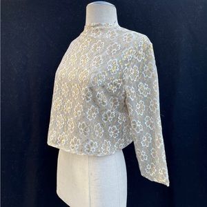 Vintage 1950s Gold Lace Top